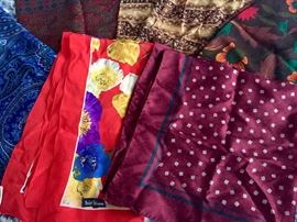 Silk designer scarves