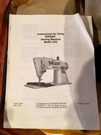 Vintage Singer Sewing Machine model 500