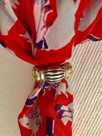 Lagos caviar ring size 5. Signed.