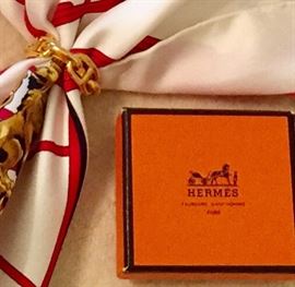 Hermes scarf holder with box