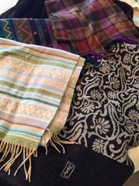Large selection of cashmere scarves from YSL, Coach, Nordstrom, Perry Ellis and others