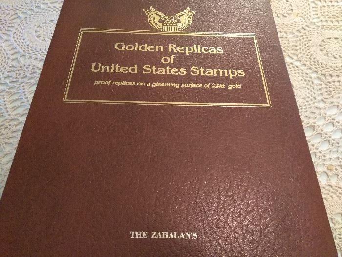  Golden Replicas of United States Stamps proof replicas  http://www.ctonlineauctions.com/detail.asp?id=696755