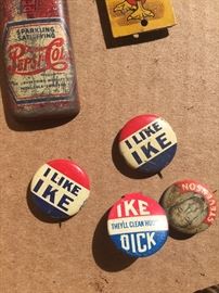 I LIKE IKE 
POLITICAL COLLECTABLES 