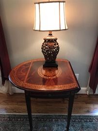 Mahogany inlay Dropleaf table by Baker Furniture      
==>ONLY $800