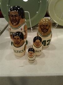 Celtics nesting dolls. Hand painted  Russia