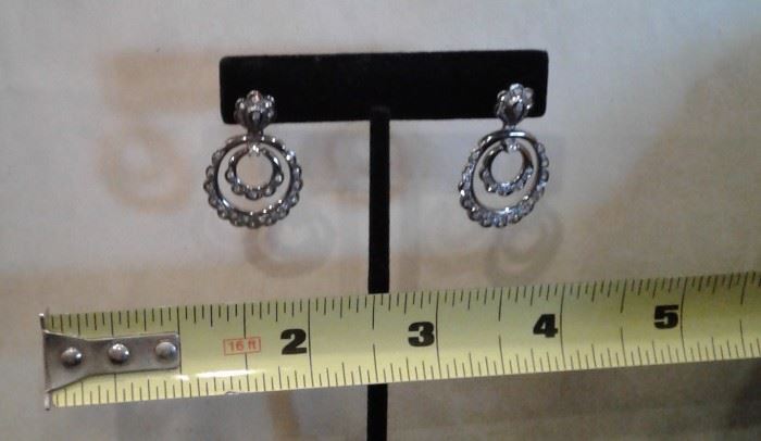 18k and diamond earrings.