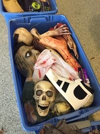 Bins and bins full of Halloween items