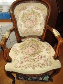 Early needlepoint chair