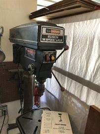 15 inch 12 speed craftsman floor drill press