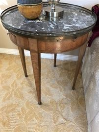 Pair of French Louis XVI side tables marquetry - repro from the 1920's