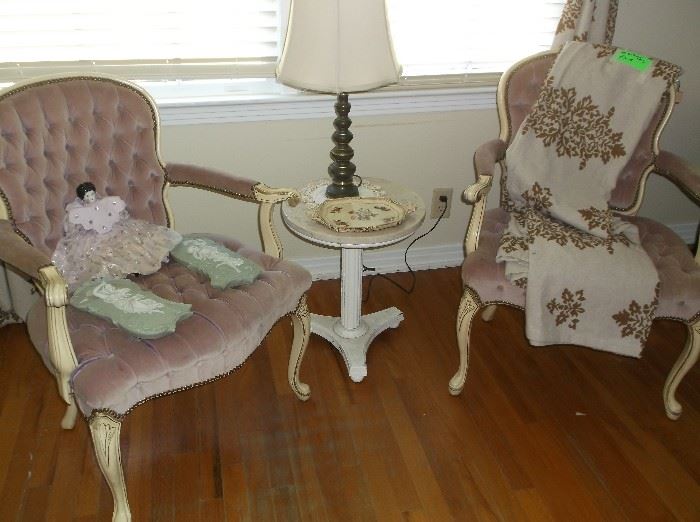 Pair of French style arm chairs
