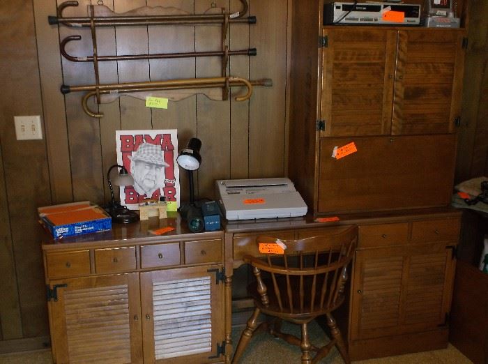 Ethan Allen desk and drop front cabinet