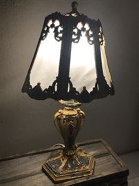 Antique cast lamp