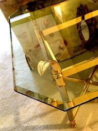 Solid Brass/Glass Side Tables...