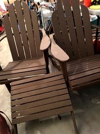 Two Super Cute Adirondack Chairs...and Ottoman!...