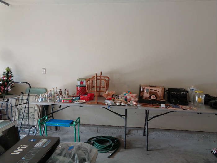 SEWING MACHINE AND GARAGE ITEMS