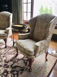 Pair of Stickley wingback chairs