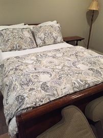 Same bed - this bedding not for sale - Henredon sleigh bed for sale