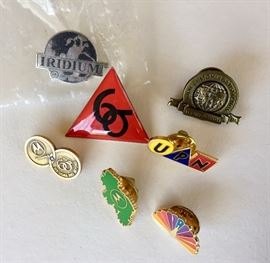 Commemorative pins.  NBC, Motorola, others