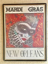 Vintage Mardi Gras poster