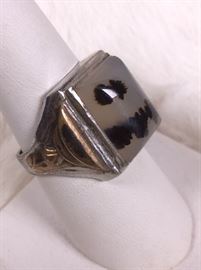 004 Uncas Sterling And Gold Ring