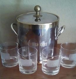 United DSI ice bucket and high ball glasses