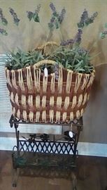 basket of silk lavender, magazine rack