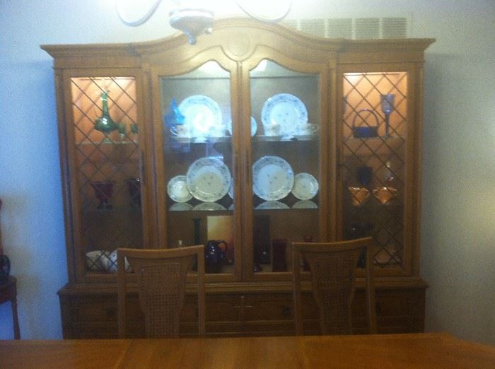 CHINA CABINET ONLY LARGE 2 PIECE