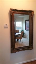 Large ornately framed mirror - approximately 4 feet long - very nice