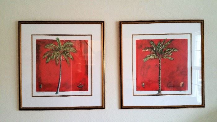 pair of framed pictures in living room