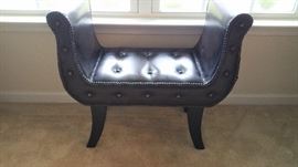 Small leather bench seat