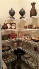 pantry filled with decorative items