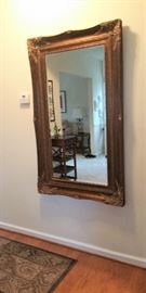 hall mirror - very heavy nice gold tone ornate frame