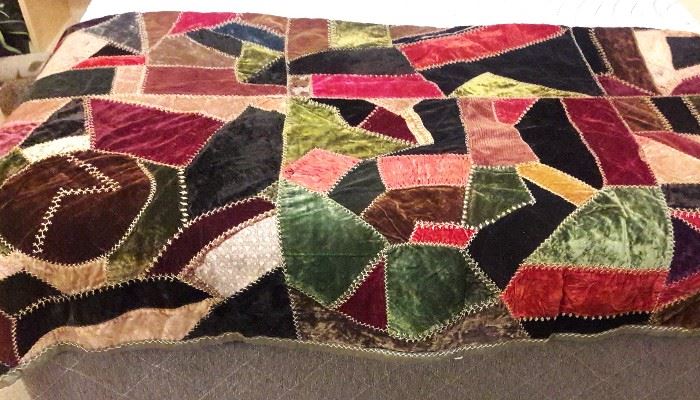 OLD hand made quilt.  needs some care.