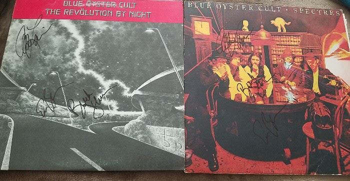signed Blue Oyster Cult albums