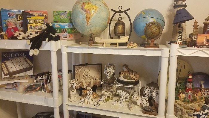 globes, white tiger collectibles