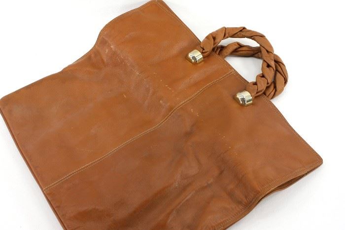 purse leather brown