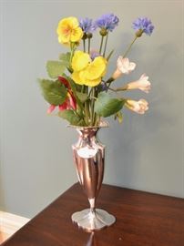 Sterling silver vase