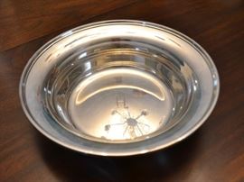Sterling bowl monogrammed H