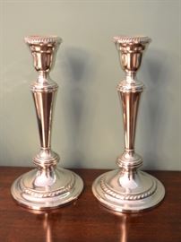 Silverplate candlesticks