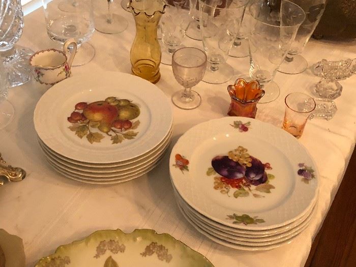 Bavarian Fruit Themed Plates