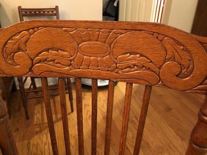Pressed Motif to back of Chairs