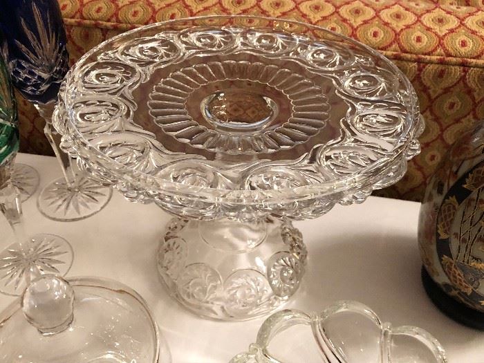 EAPG Early American Pattern Glass Cake Stand 