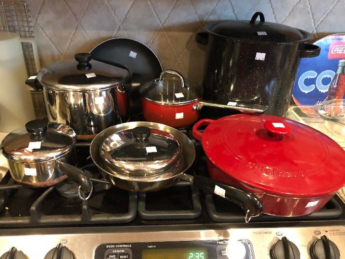 Vintage Reverware Pans, Cuisenart Dutch Oven, Stockpot, etc. 