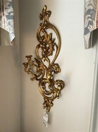 Gold Gilt Candle Sconce