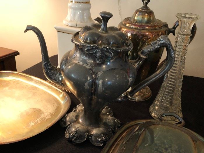 Art Nouveau Silver Plated Coffee Pot
