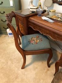 Duncan Phyfe Style Rose Carved Chair