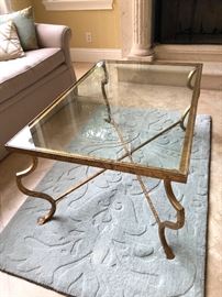 Antiqued Goldleaf Iron Cocktail Table with Glass Top 
  original price  1,065.00 