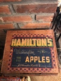 Old Hamiltons Washington Apples Fruit Crate