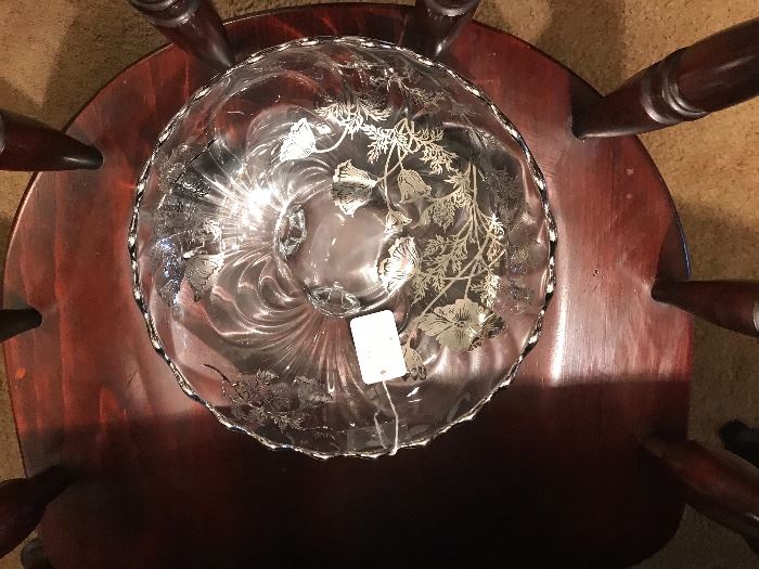 Silver Overlay Serving Dish